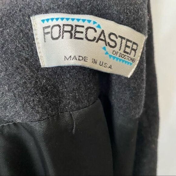 Vintage Forecaster of Boston Full Length Dark Charcoal Wool Cashmere Woman's Coa - Picture 9 of 14